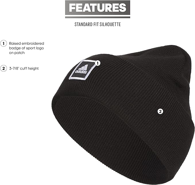 Bonnet à revers large et rabattable pour homme Adidas