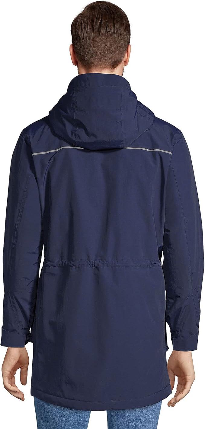 Veste à capuche Squall pour homme de Lands' End, bleu marine