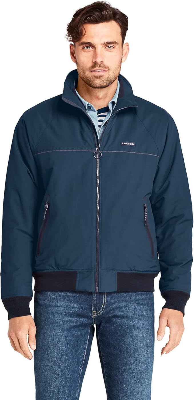 Lands' End Mens Classic Squall Jacket Radiant Navy