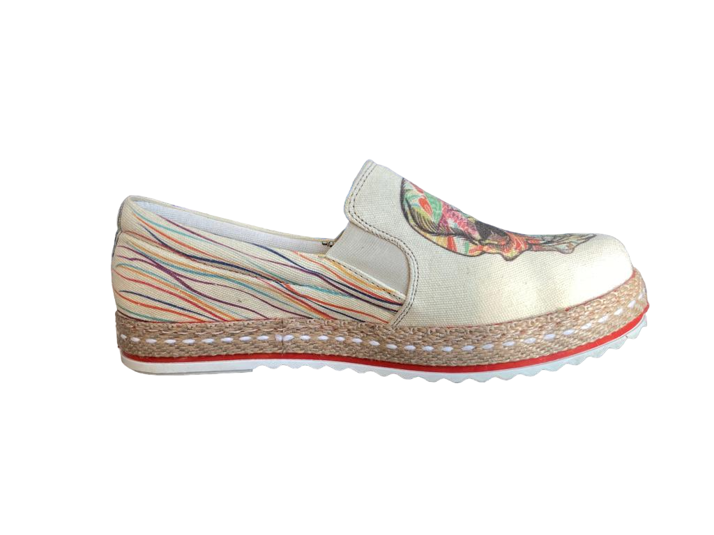 Espadrille à enfiler squelette Forever Love pour femme de Goby, beige