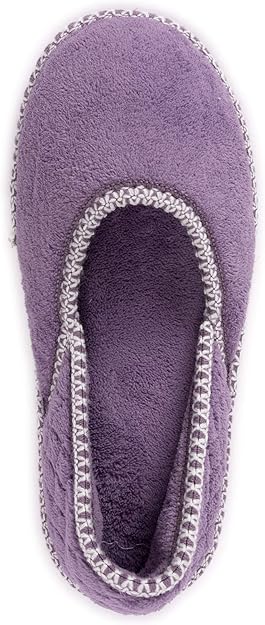 Chaussons Beverly en micro-chenille pour femme de Muk Luks - Lilas/Ivoire