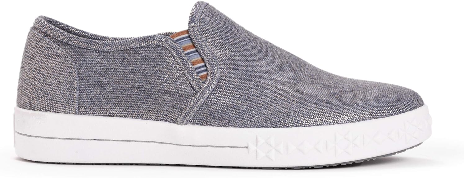 Zapatillas deportivas Street Savvy para mujer de MUK LUKS, estilo mocasín azul