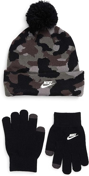 Ensemble bonnet et gants Nike Futura Camo 2 pièces pour grands garçons