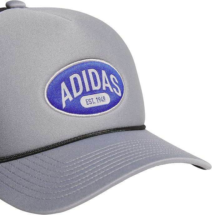 Casquette de camionneur ajustable à pression avec devant en mousse et dos en maille Adidas pour homme