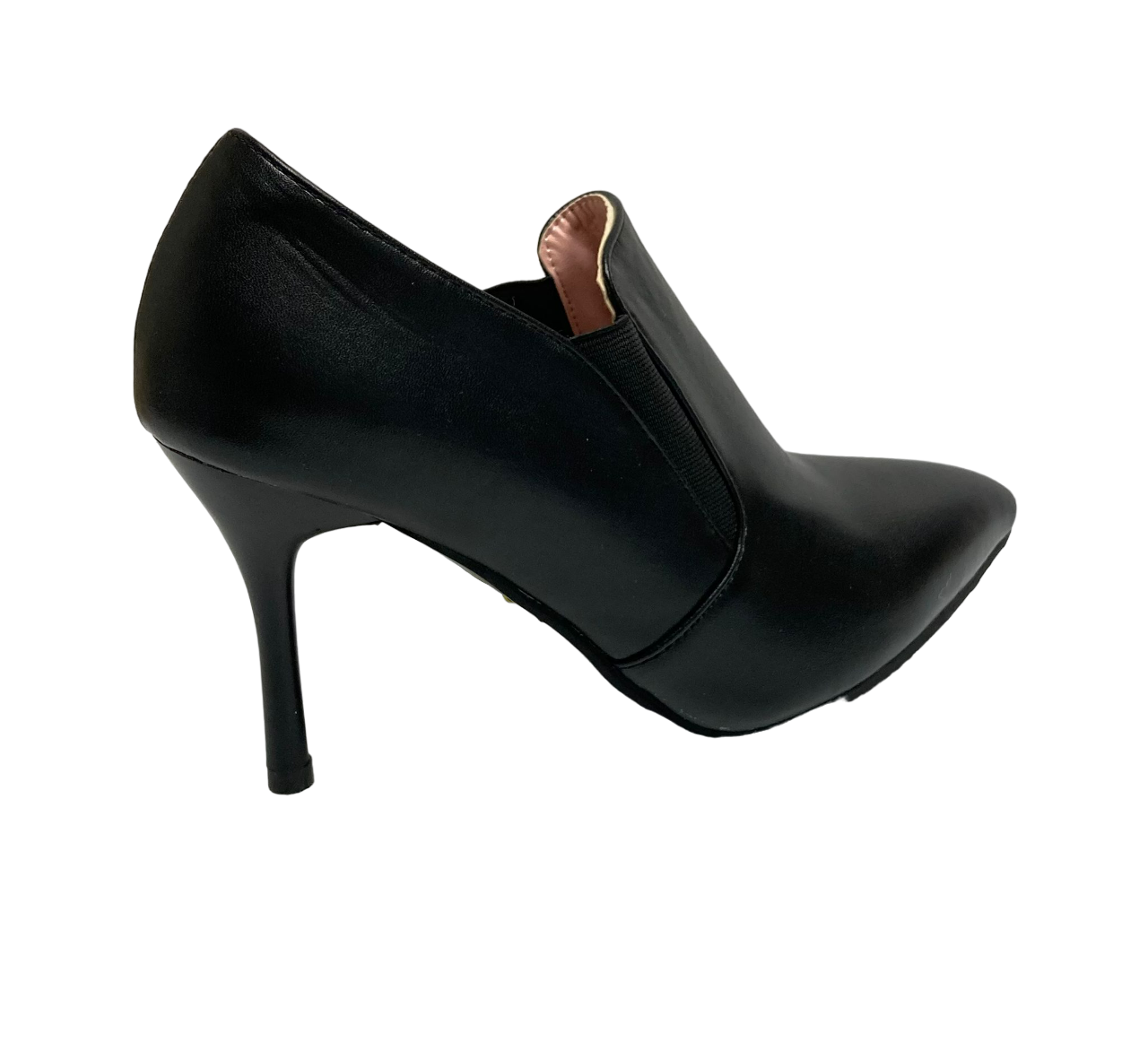 Zapatos de salón negros con empeine alto, talla 8,5