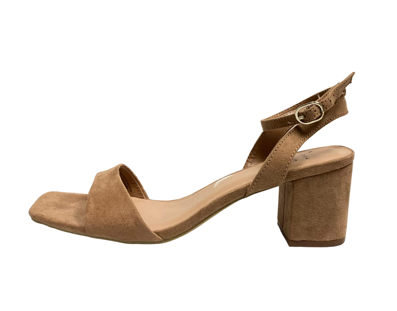 A New Day Women Square Toe Brown Beige Heels