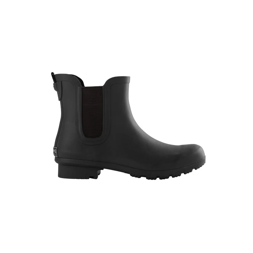 Botas de lluvia para mujer Roma Chelsea en color negro mate