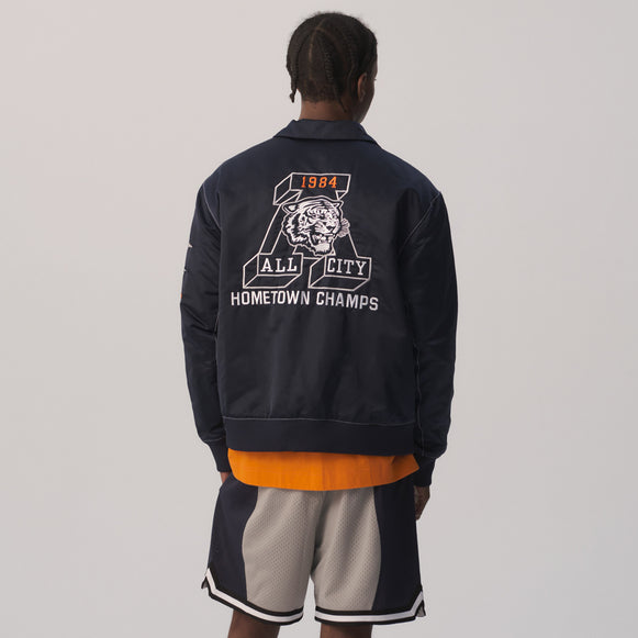 Vestes pour hommes Just Don All City Varsity Bleu