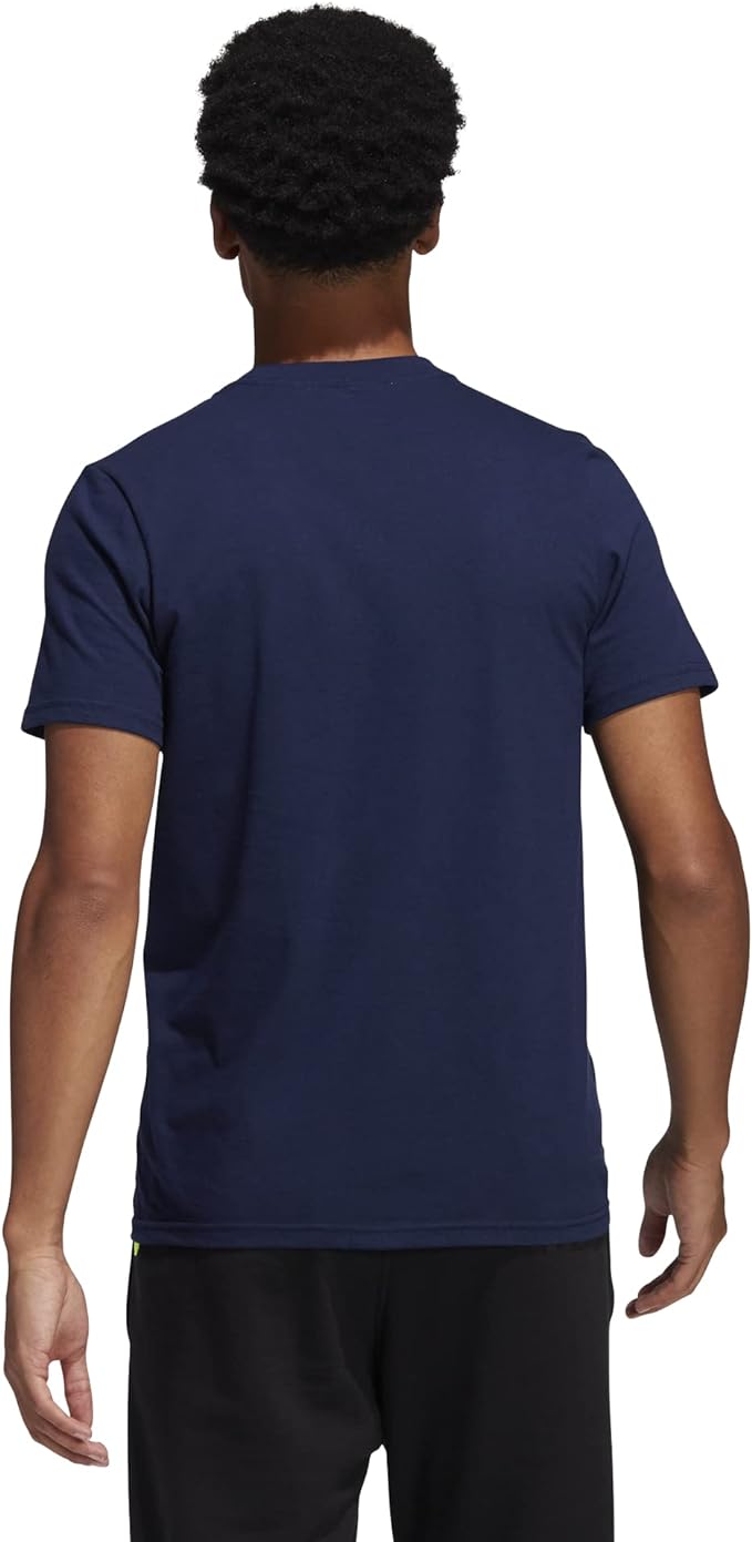 Camiseta de algodón de corte regular para hombre de Adidas Amplifier EK017 Collegiate Navy