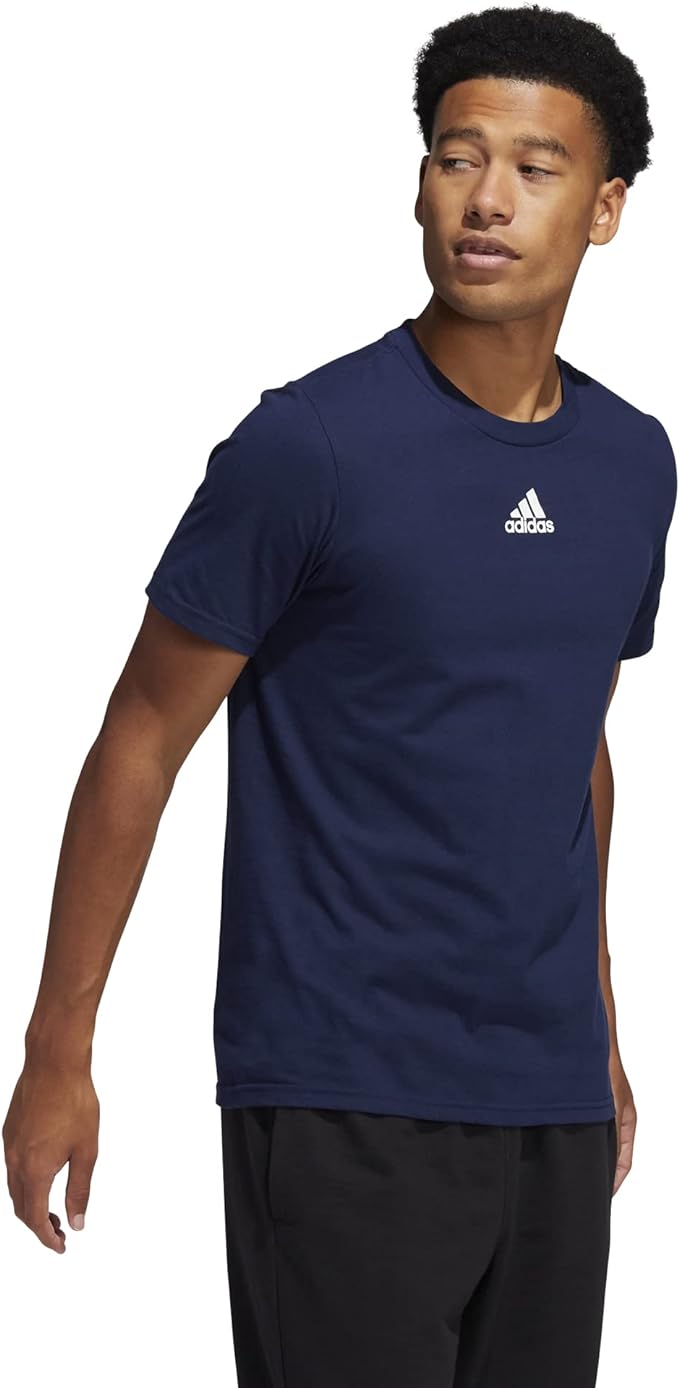 Camiseta de algodón de corte regular para hombre de Adidas Amplifier EK017 Collegiate Navy