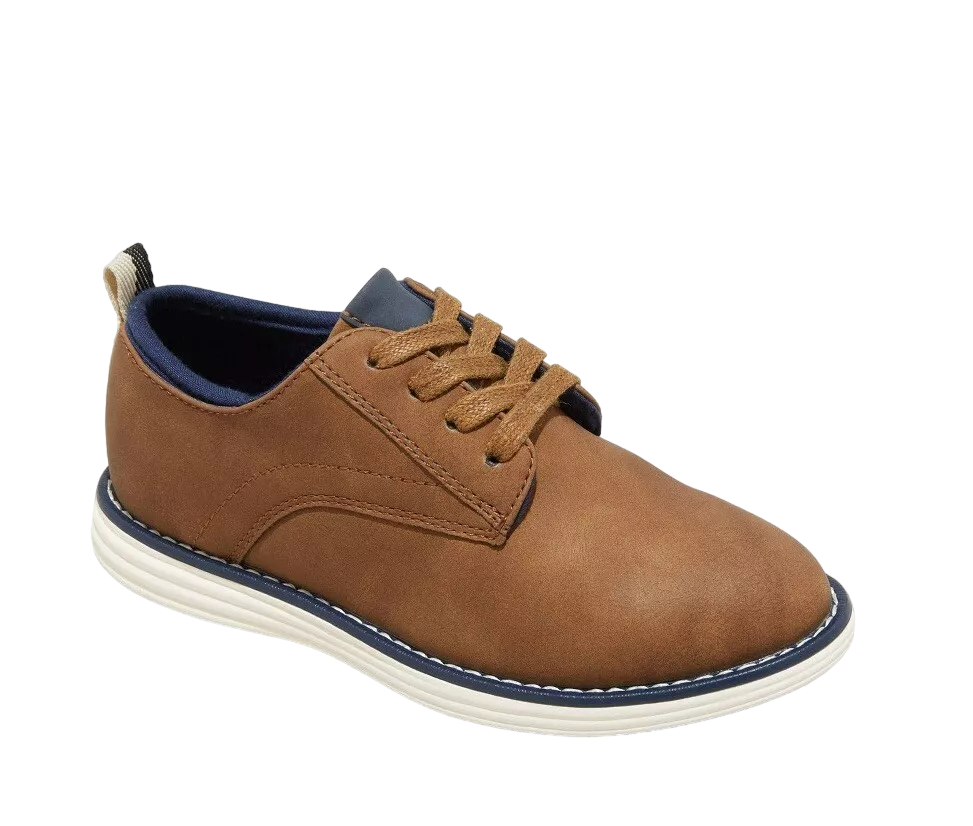 Baskets à lacets décontractées Cat &amp; Jack pour garçon Franco Oxford marron