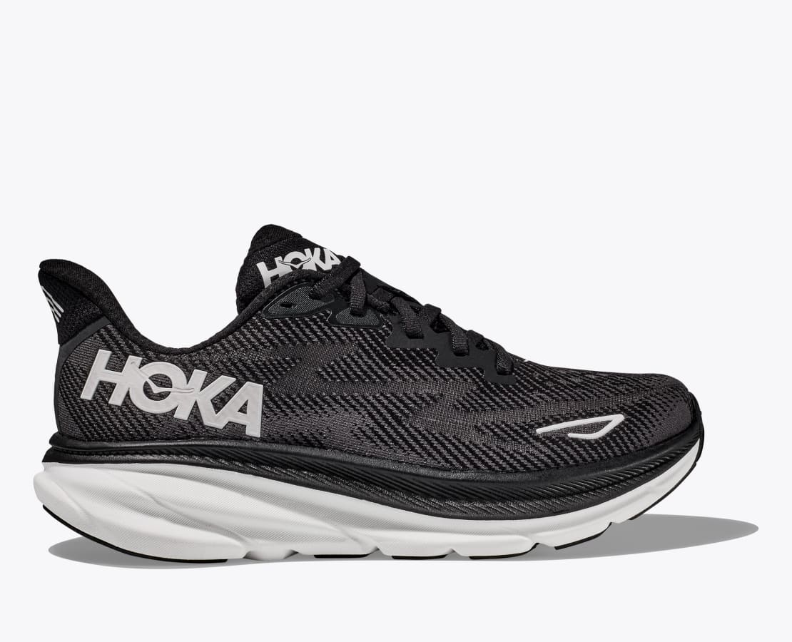 Chaussures Hoka Clifton 9 pour femme | Noir et blanc | 1127952