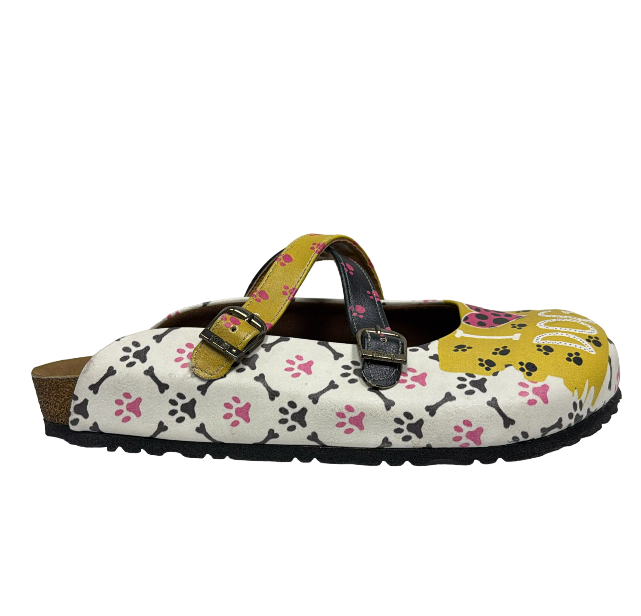 Jaune et Blanc J'aime les chiens Cross Mule