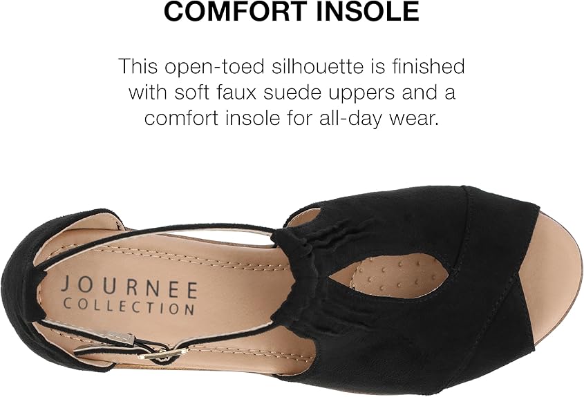 Sandales compensées à bout ouvert en mousse Tru Comfort Kedzie pour femmes de Journee 