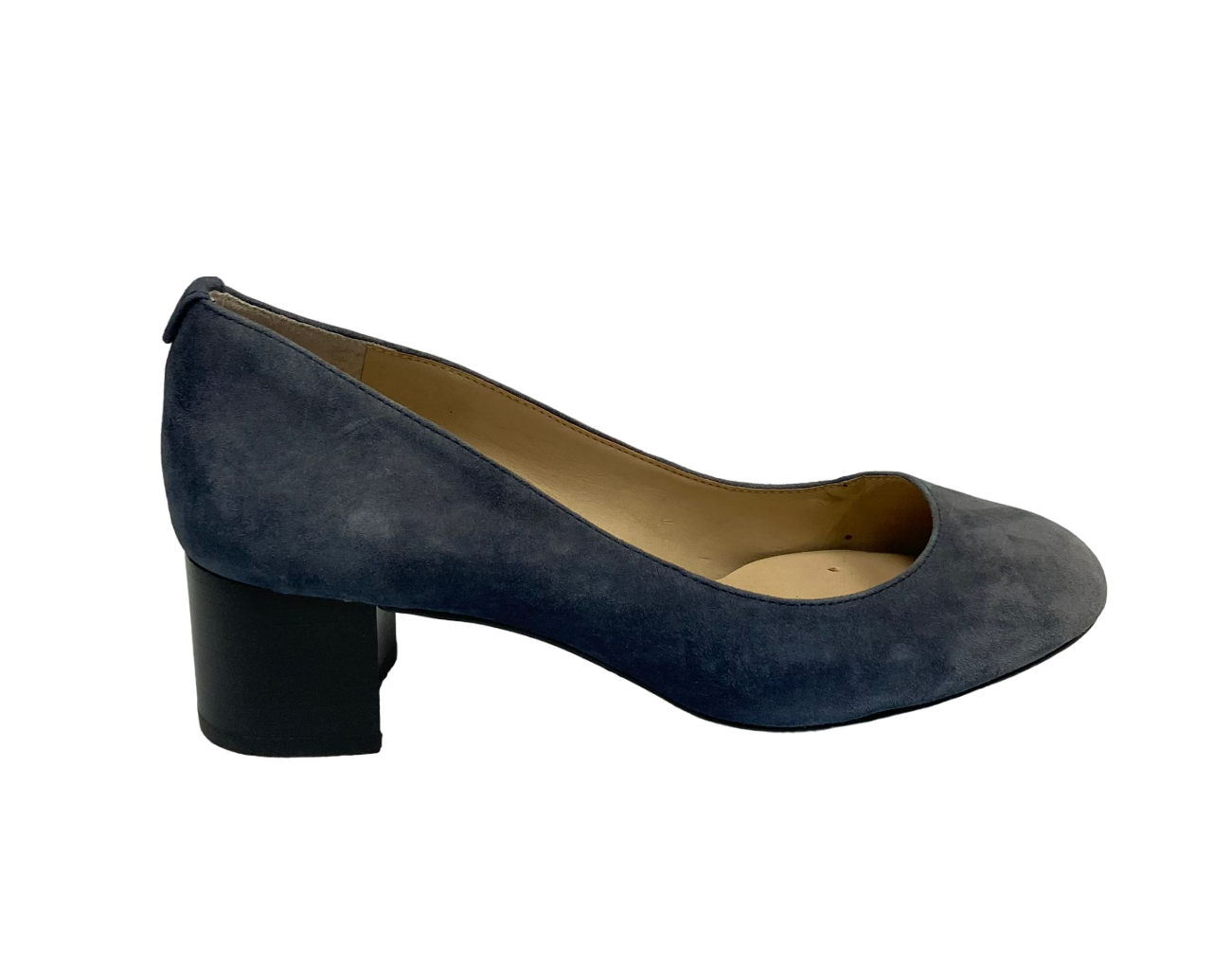 Zapatos de salón con tacón de bloque para mujer de Lands' End en color azul marino