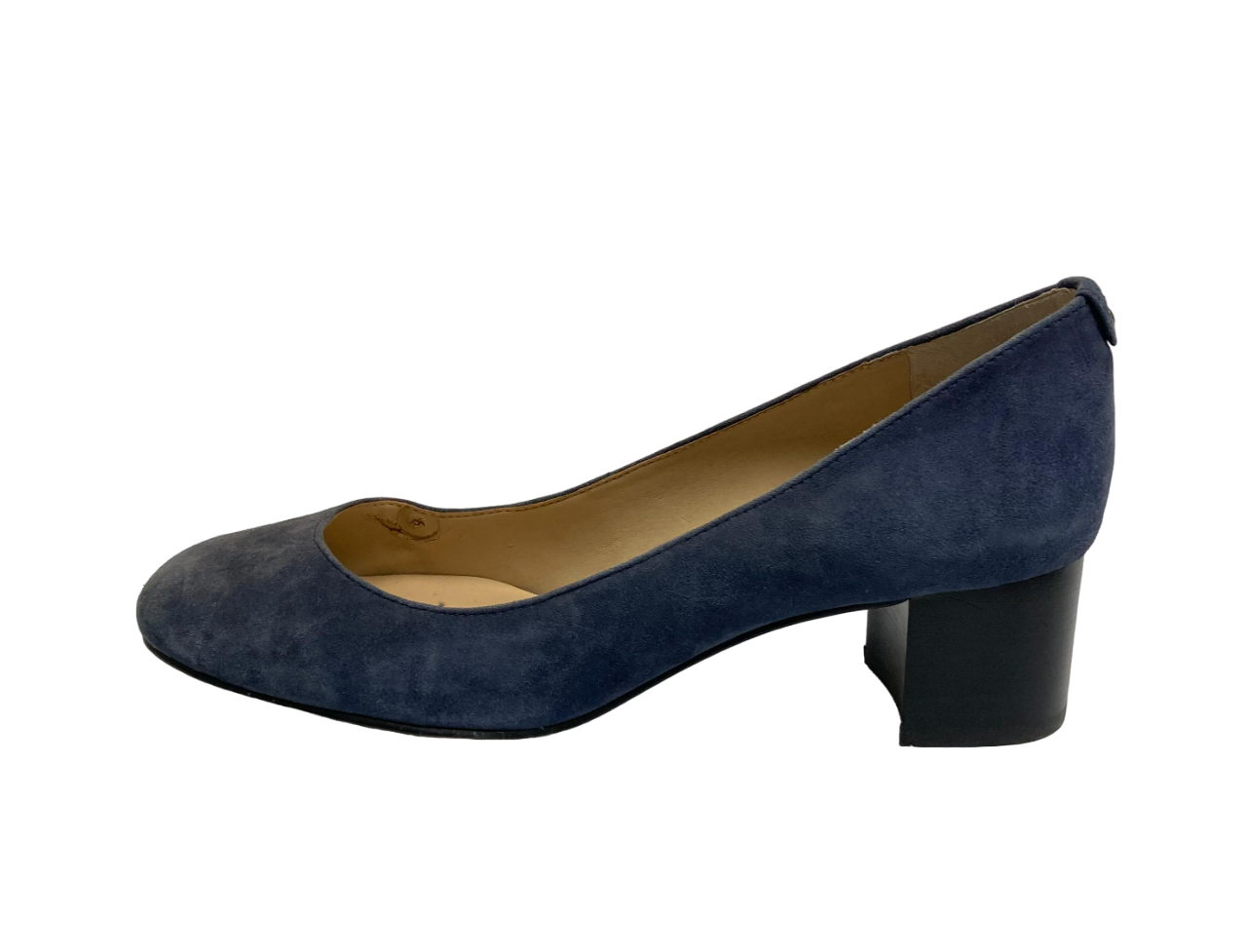 Escarpins à talon bloc pour femme Lands' End, bleu marine