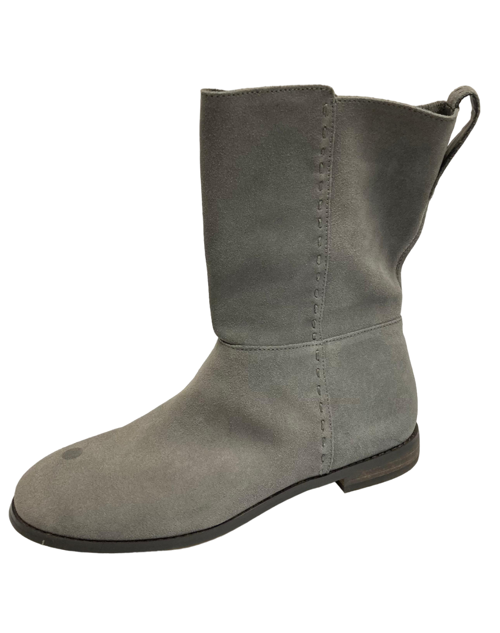 Lands End Womens Slouch Suede Boot Warm Graphite