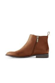 Bottines Chelsea en cuir pour femmes de Lands' End Cognac