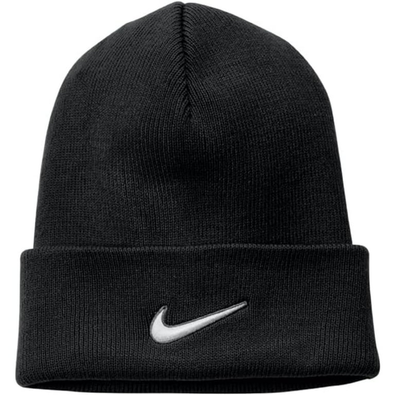 Gorro de punto con puños Nike, color negro, CW6117-010, para hombre, talla OS, ajuste estándar