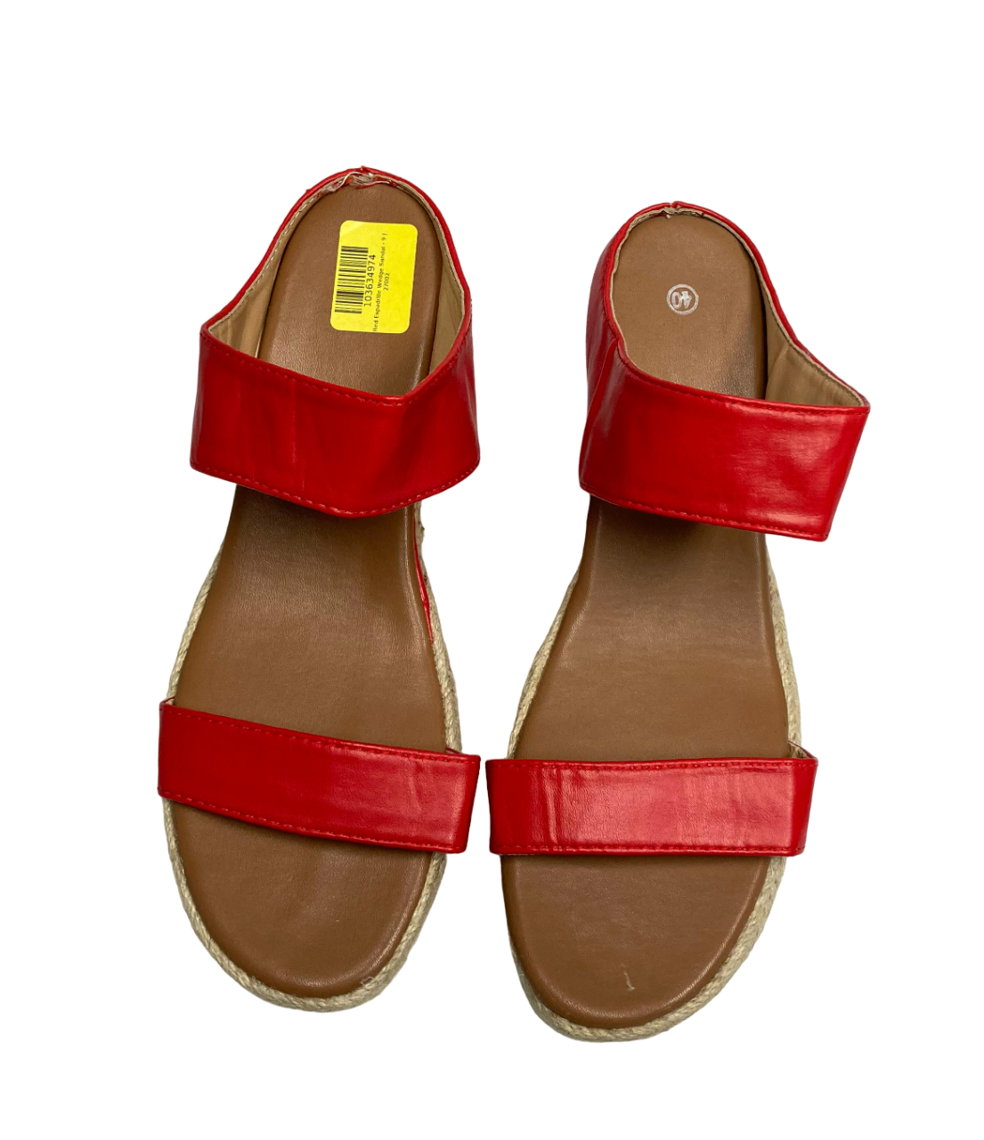 Red Women's Espadrille Wedge Sandals