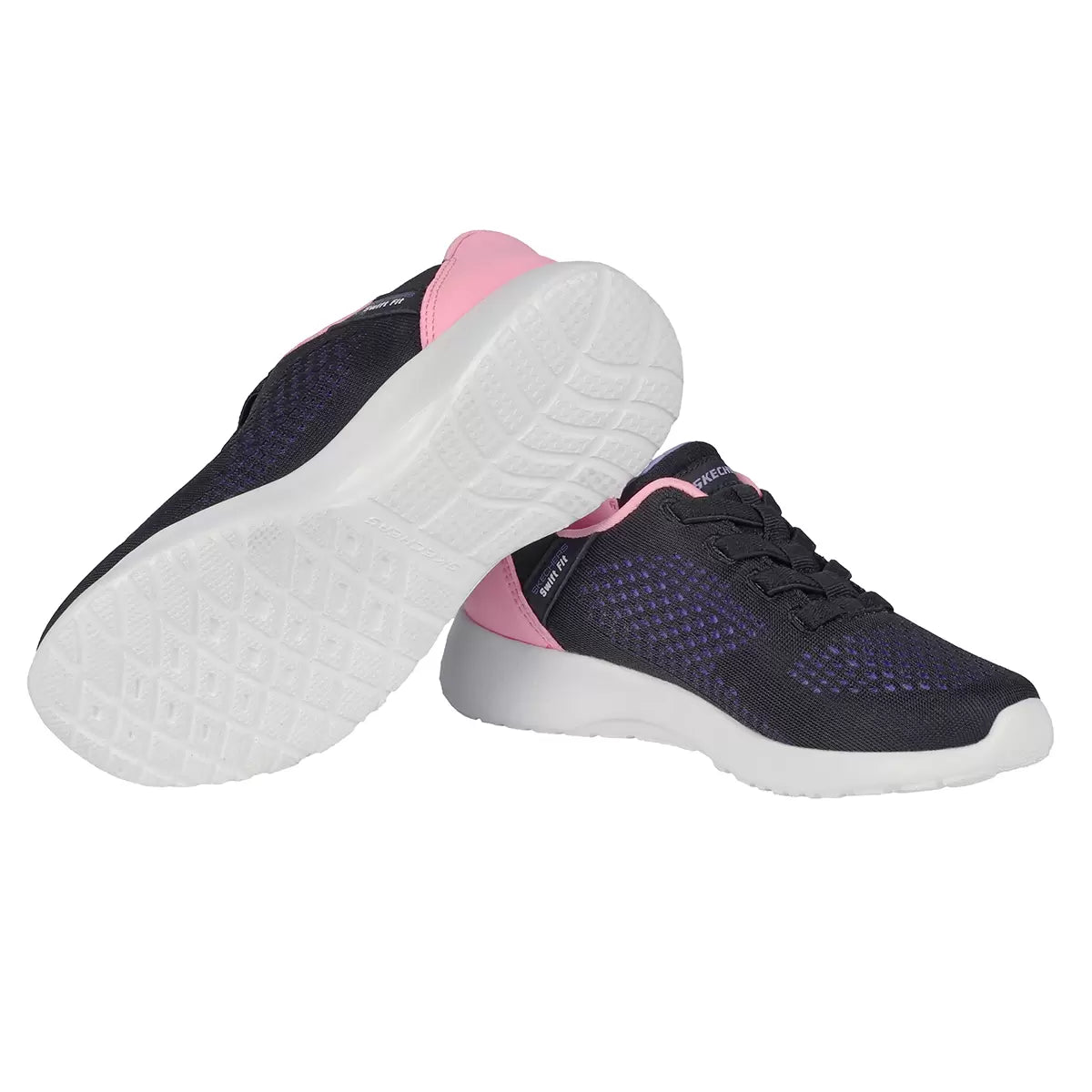 Baskets Swift Fit pour enfants de Skechers Noir / Rose