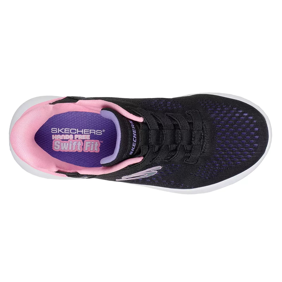 Baskets Swift Fit pour enfants de Skechers Noir / Rose