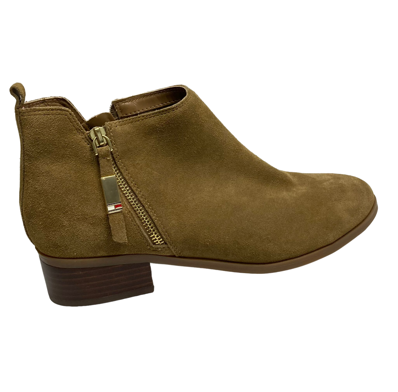 Bottines Tommy Hilfiger pour femme en daim marron