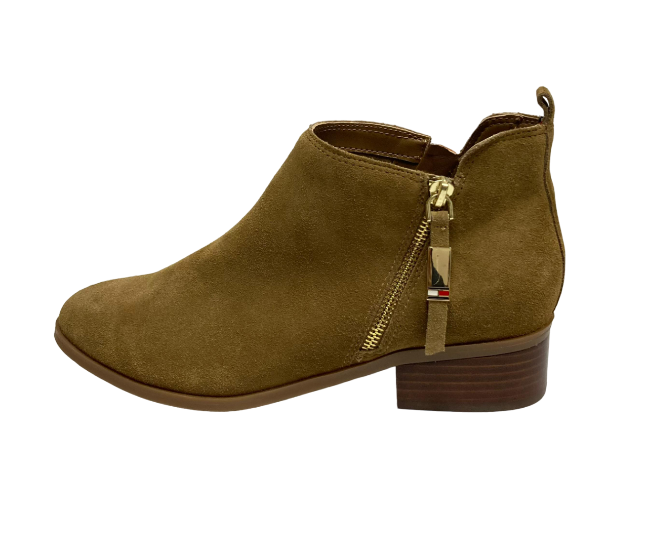 Bottines Tommy Hilfiger pour femme en daim marron