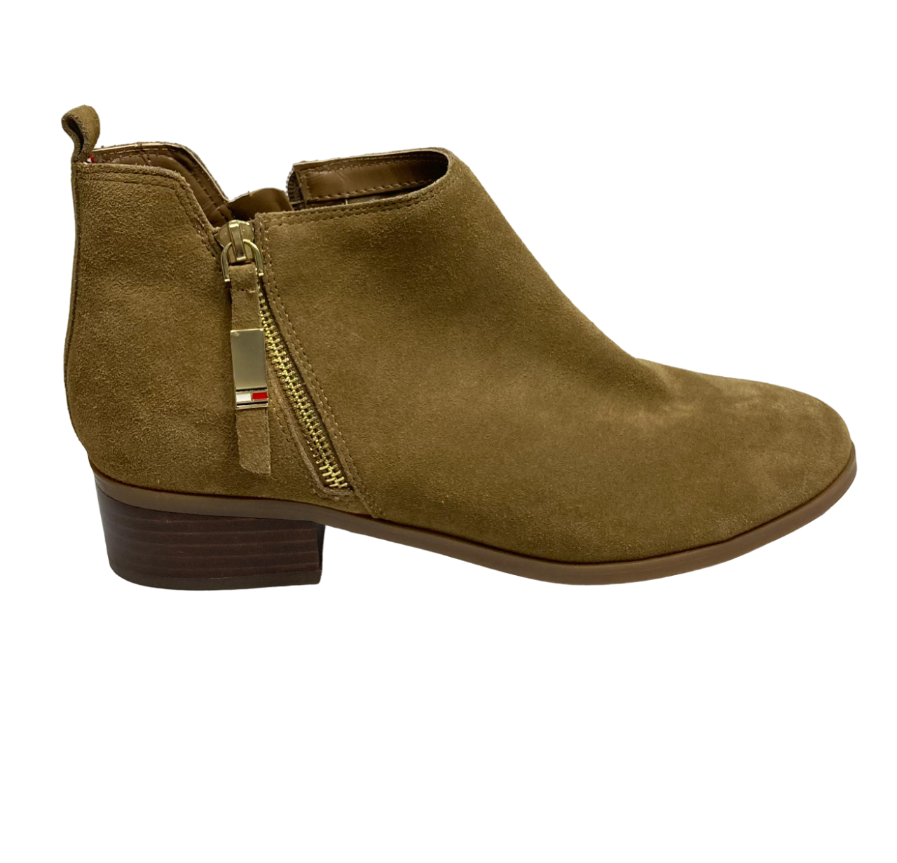 Bottines Tommy Hilfiger pour femme en daim marron