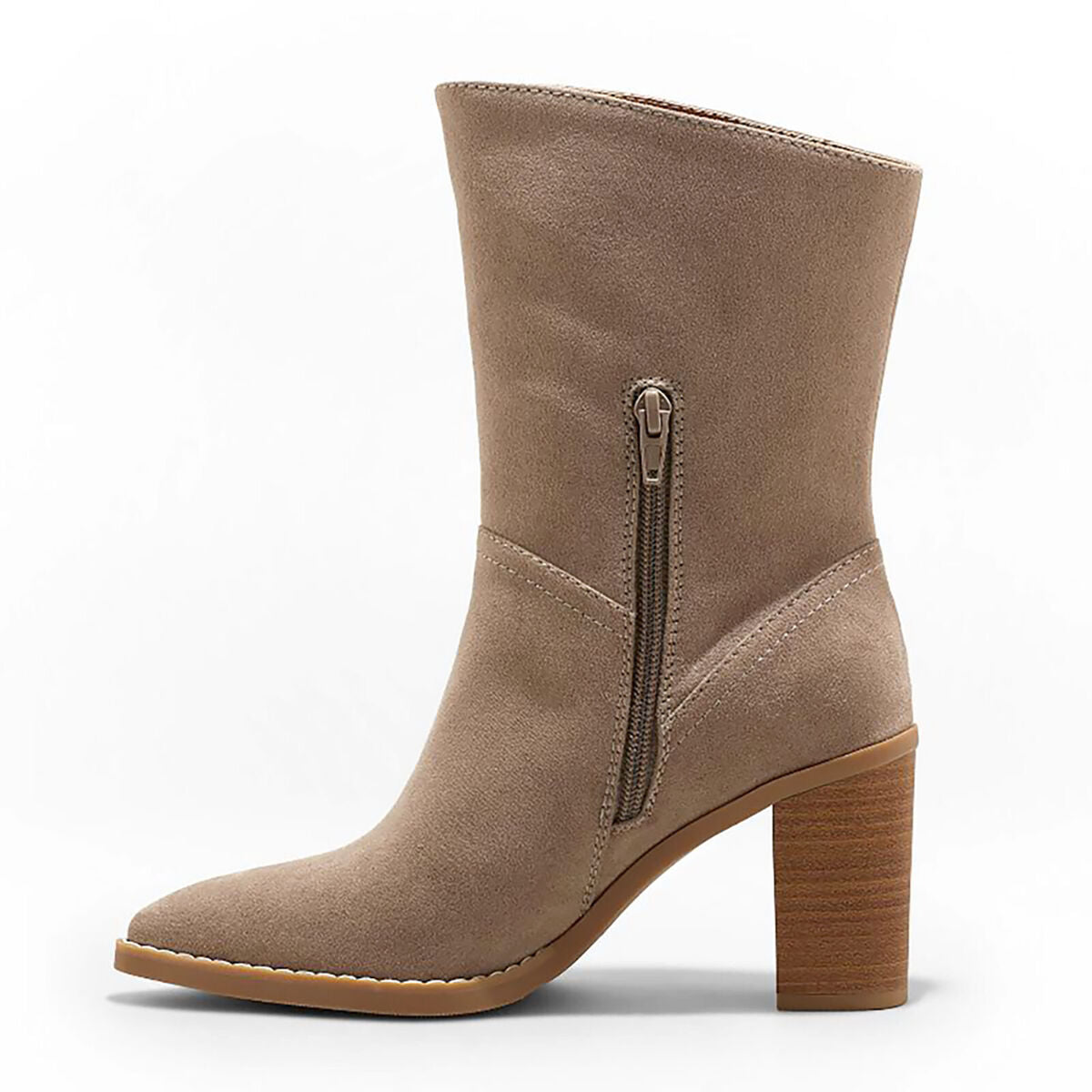 Bottes Elaine Taupe à bout pointu avec filetage universel