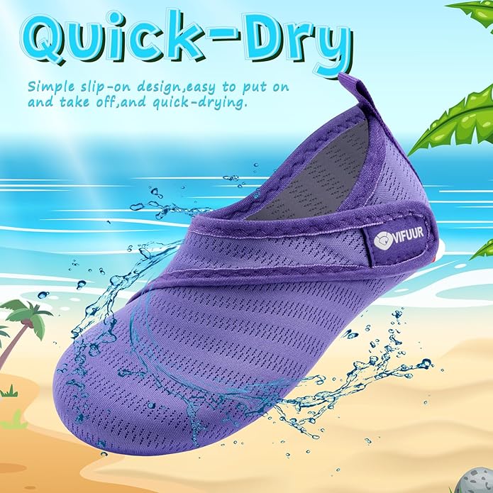 Vifuur Kids Water Shoes Quick Dry Aqua