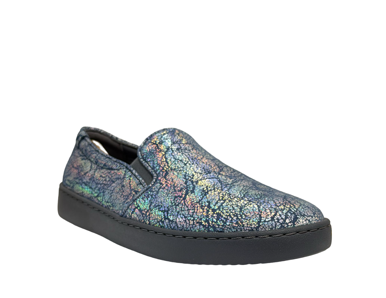 Vionic Avery Pro Blue Silver Metallic Slip On