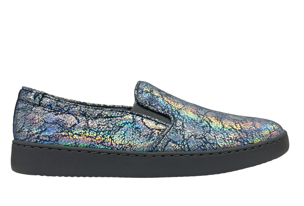 Vionic Avery Pro Blue Silver Metallic Slip On