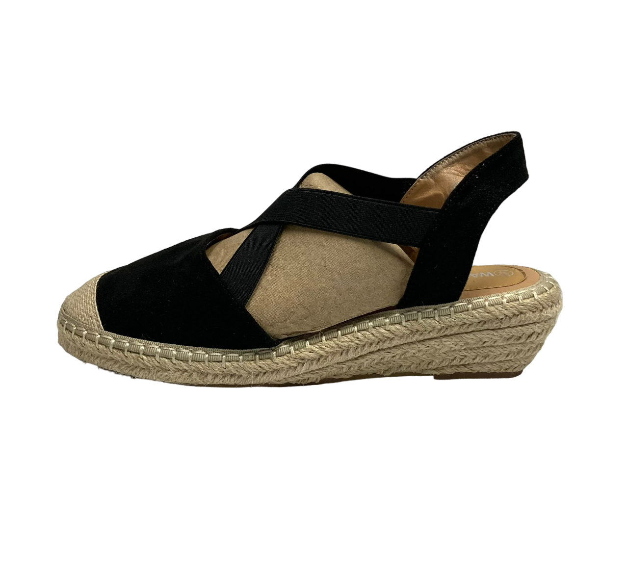 Sandales espadrilles noires pour femmes Wannasuh