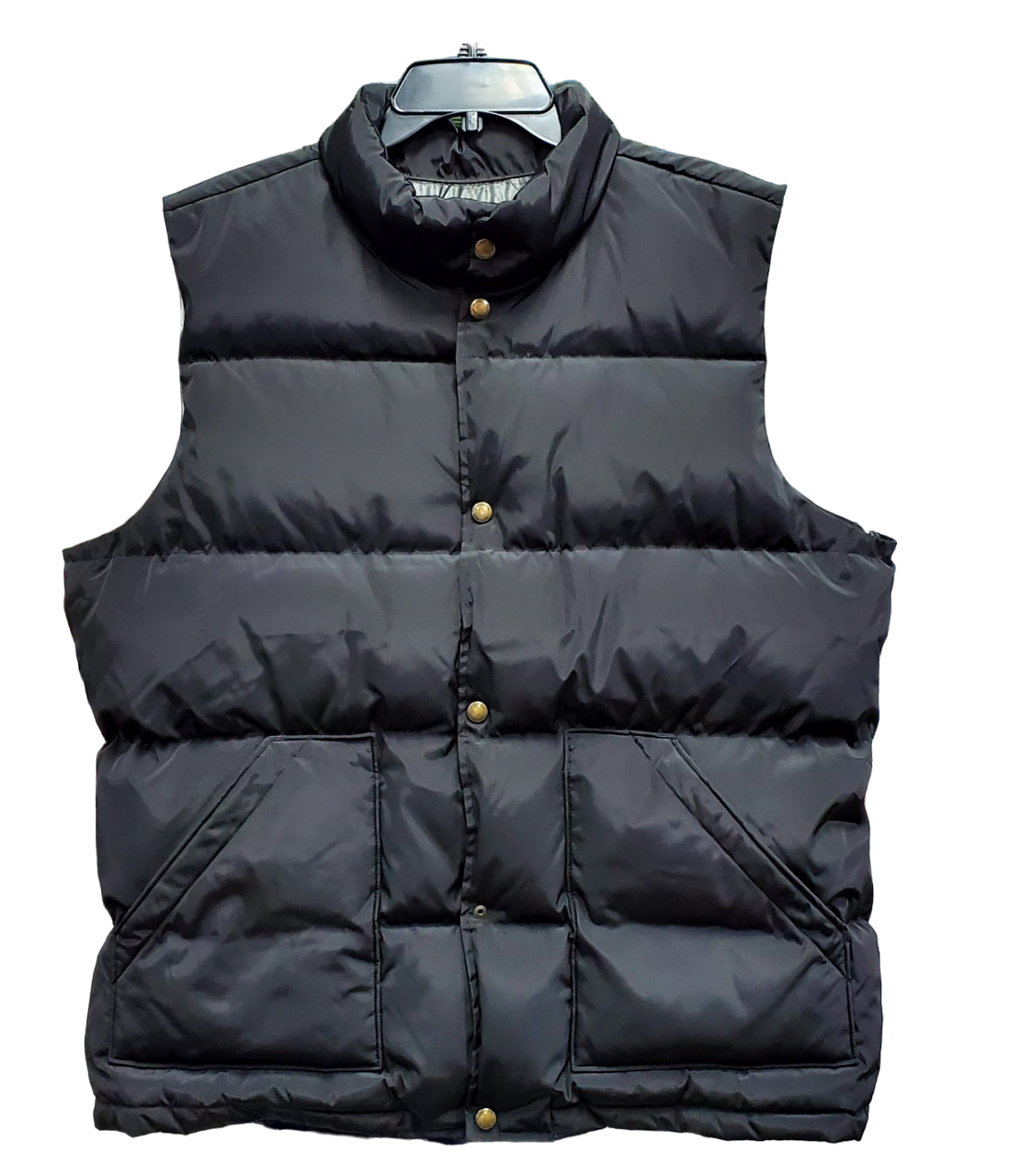 Gilet matelassé boutonné noir pour homme de Land's End