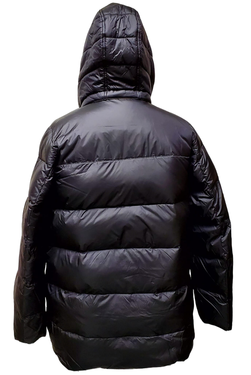 Chaqueta acolchada de plumas para mujer Land End - Negra 