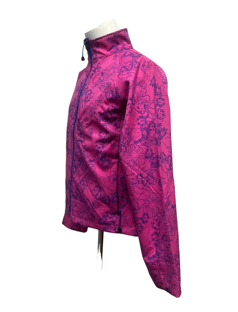 Chaqueta GP para mujer con flores rosas y azules