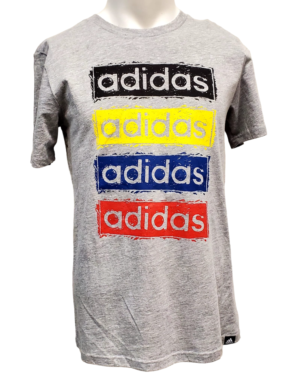 Baskets Adidas pour garçon gris chiné AA7544T