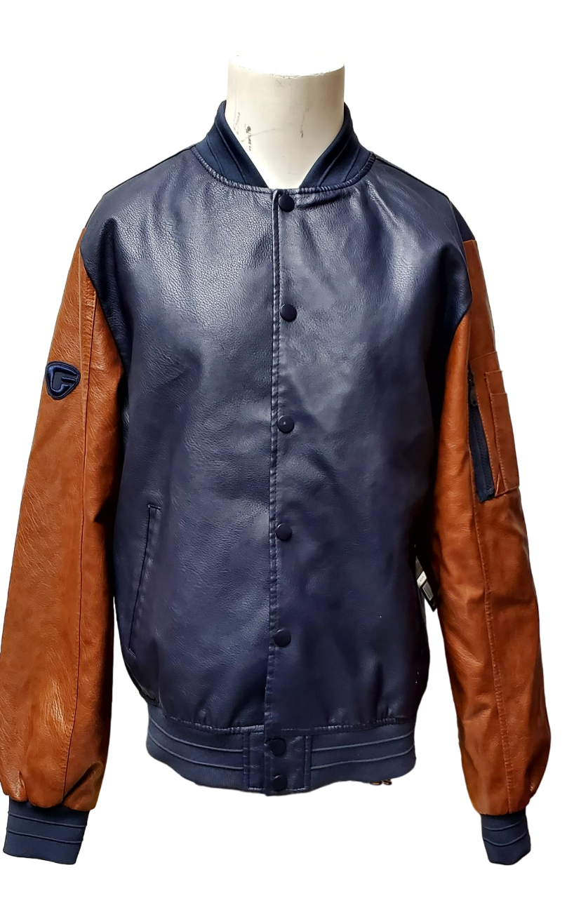 Chaqueta de cuero para hombre Land End - Marrón marino