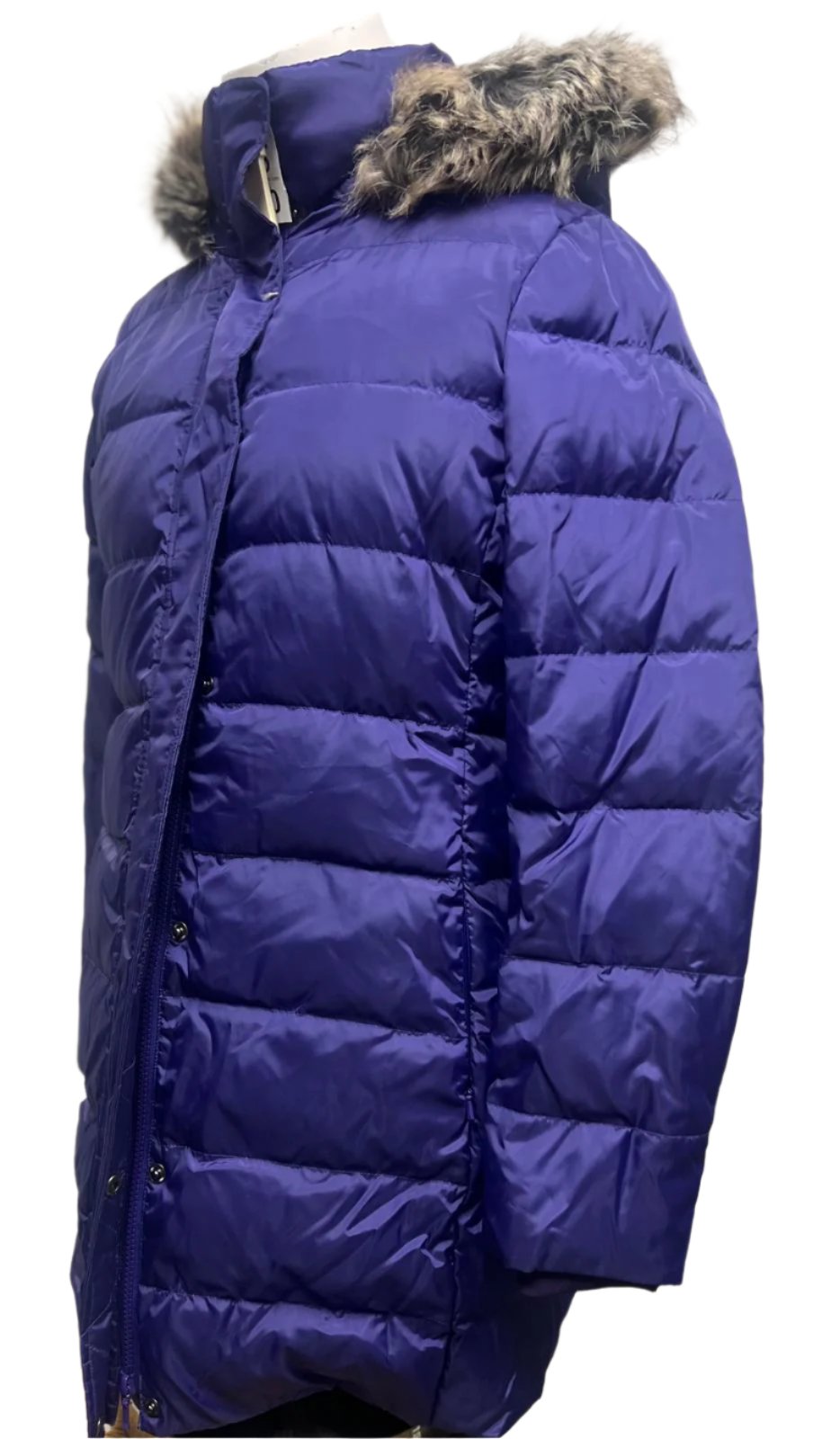 Manteau en duvet pour femme Lands' End en fourrure Vibrant Concord