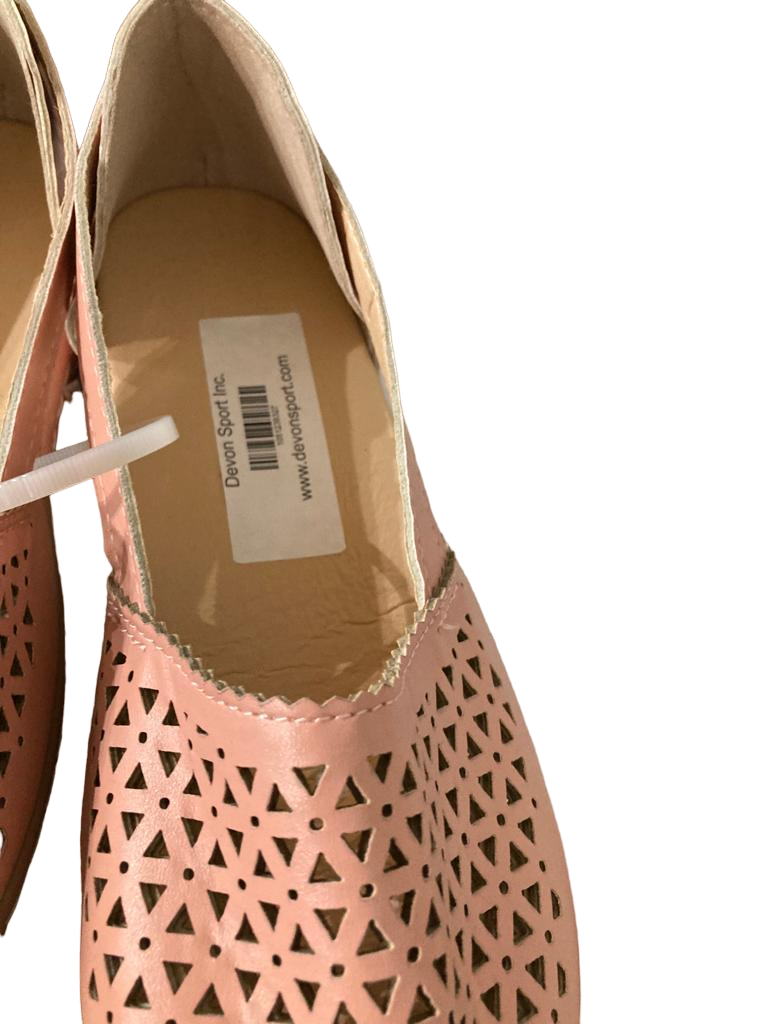 Mocassins géométriques roses et beiges pour femmes