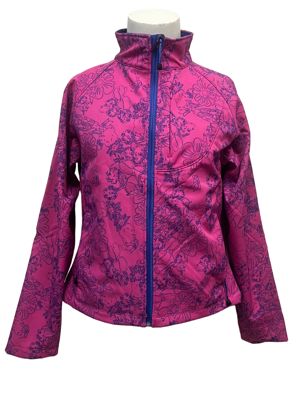 Veste GP Femme Fleurs Roses et Bleues