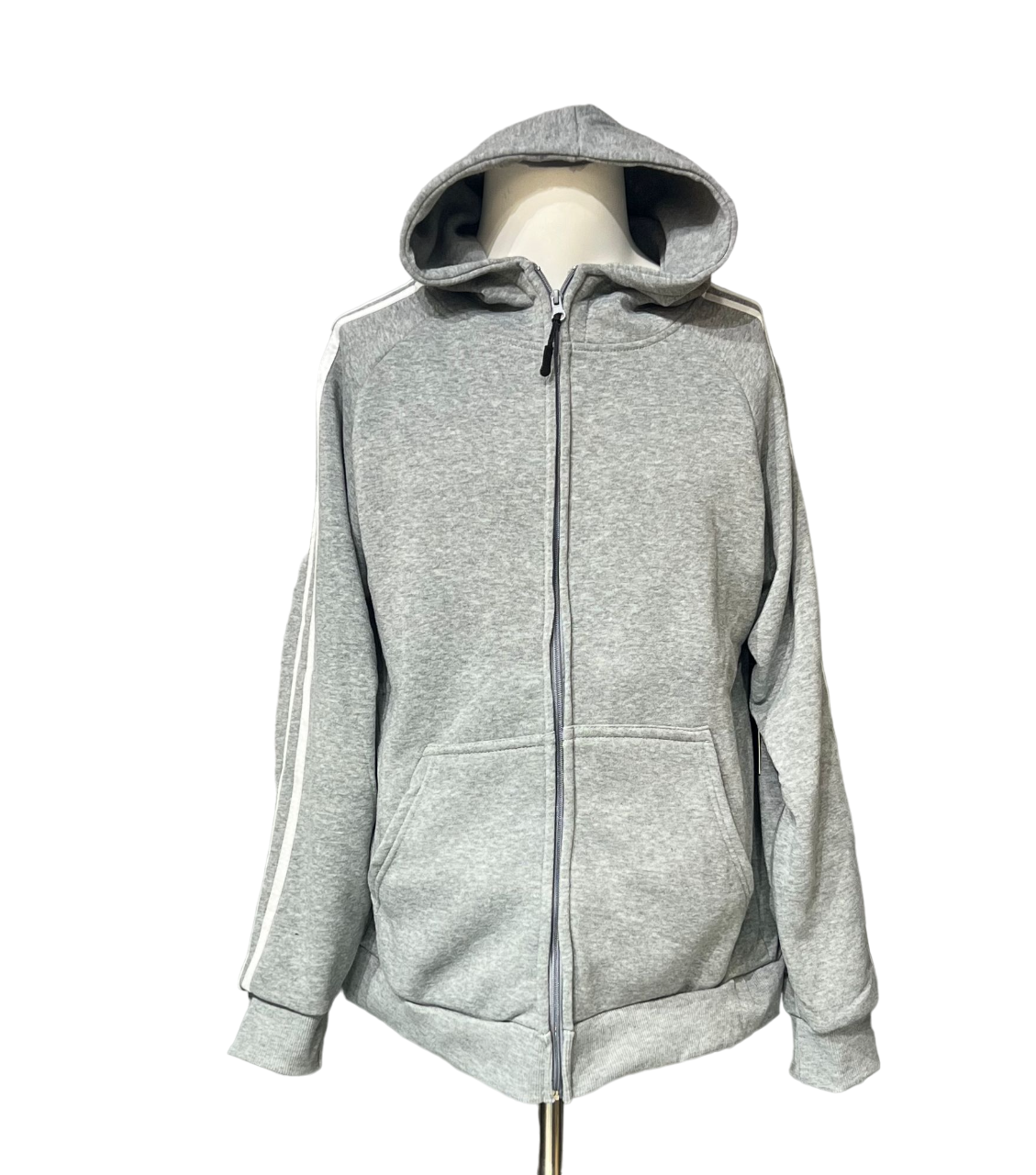 Sweat à capuche zippé en polaire HL pour homme MH-295 - Gris