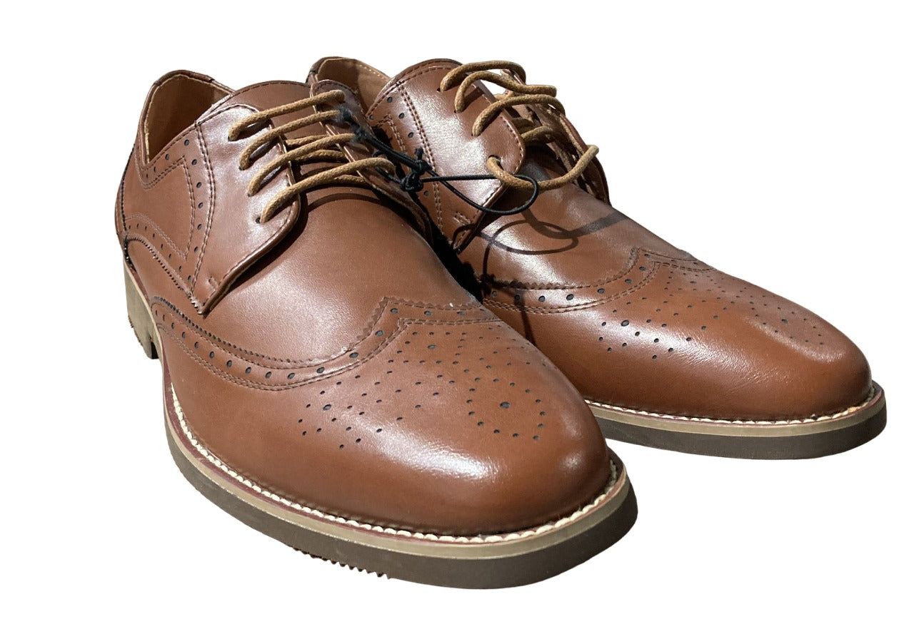 Zapatos de vestir Oxford marrones para hombre de Golaiman