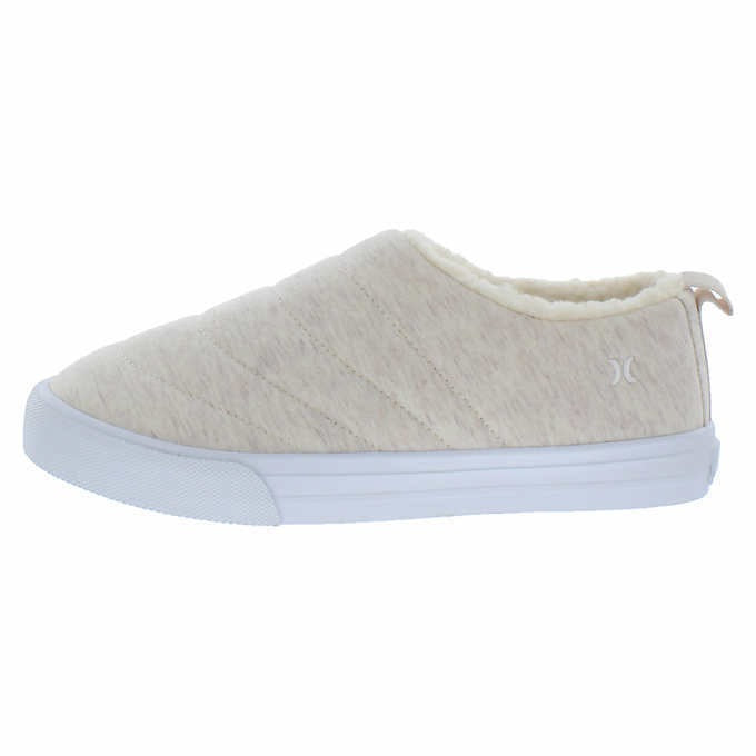 Zuecos sin cordones Hurley Arlo Puff en beige natural para mujer