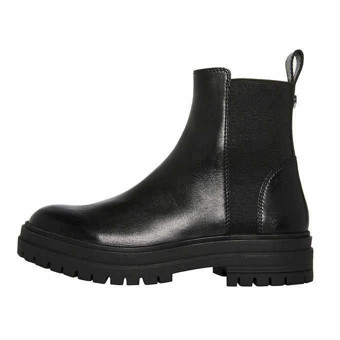 Bottes en cuir noires Handout de Steve Madden pour femmes