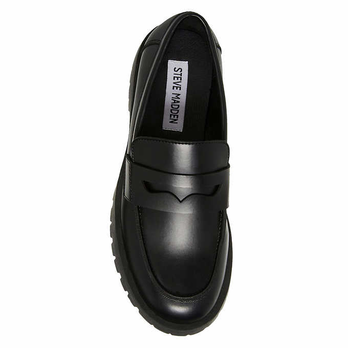 Steve Madden Course Black Ladies Lug Loafer- 1718640