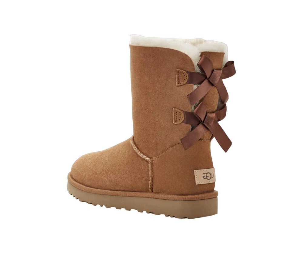 Bottes Ugg Bailey Bow II pour femmes, châtaigne 