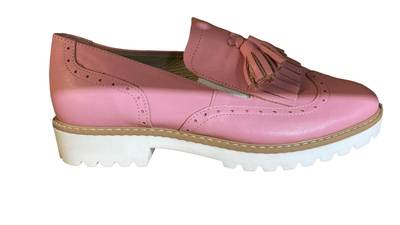 Zapato Mocasín Rosa Claro Mujer