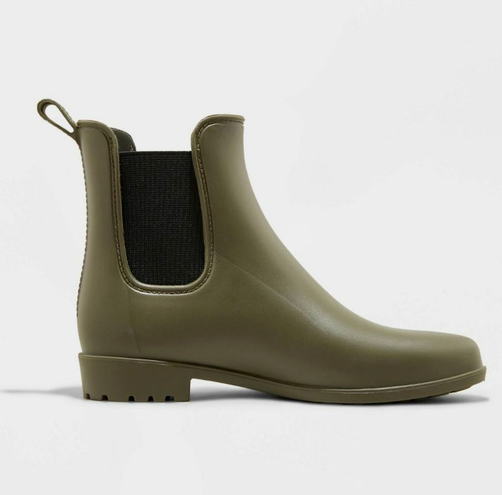 Bottines pour femme vert olive